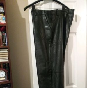 Harve Bernard Black Leather Pants 1x